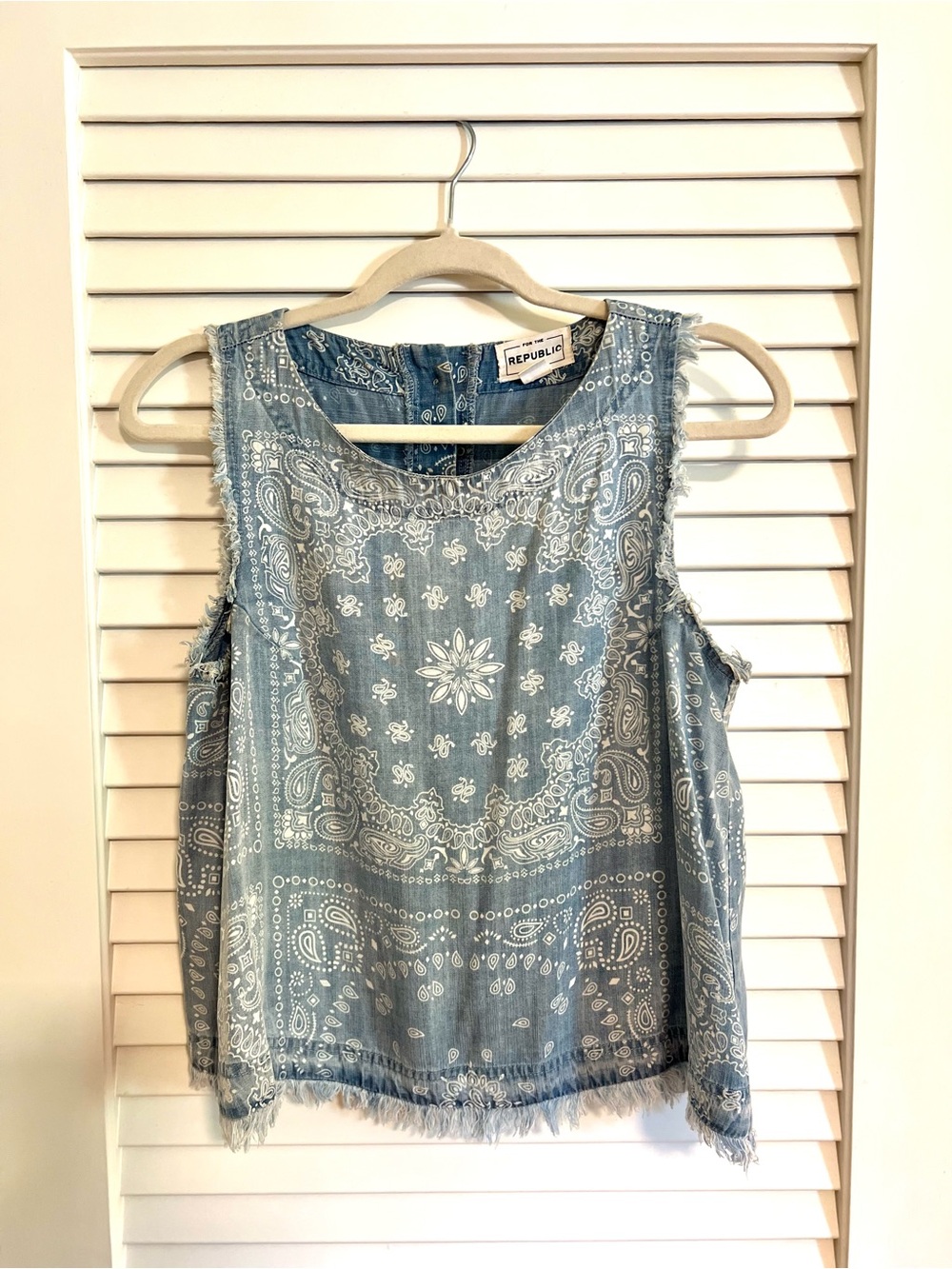 For The Republic Denim tank size S